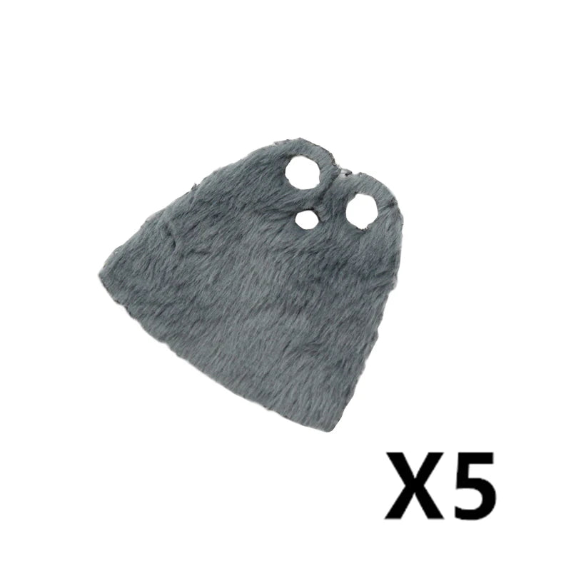 MOC Military Soldier Building Block Figure | Overcoat Officer with Shawl Capes and Bat close-up view