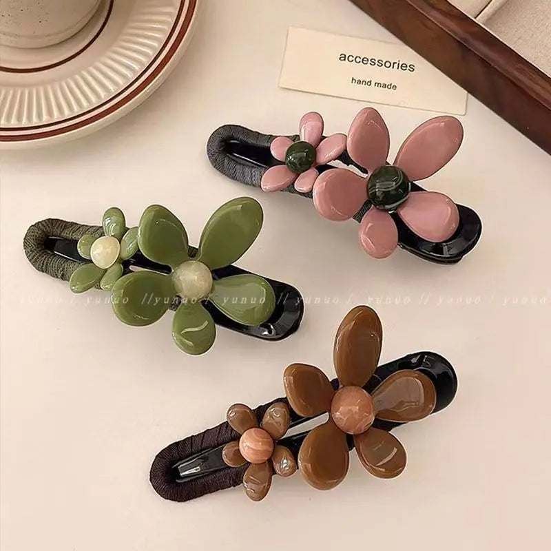 Fashion Flower Hairpin Hair Accessories Premium Duckbill Clip Hair New Headgear Headwear Girls Kids Hair Accessories