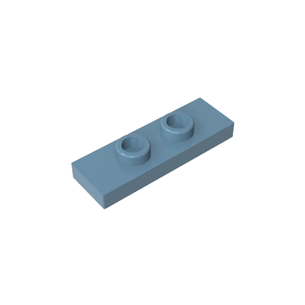 Gobricks GDS-1504 Plate, Modified 1 x 3 with 2 Studs (Double Jumper) | Compatible Bui alternate view