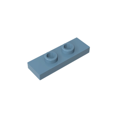 Gobricks GDS-1504 Plate, Modified 1 x 3 with 2 Studs (Double Jumper) | Compatible Bui alternate view