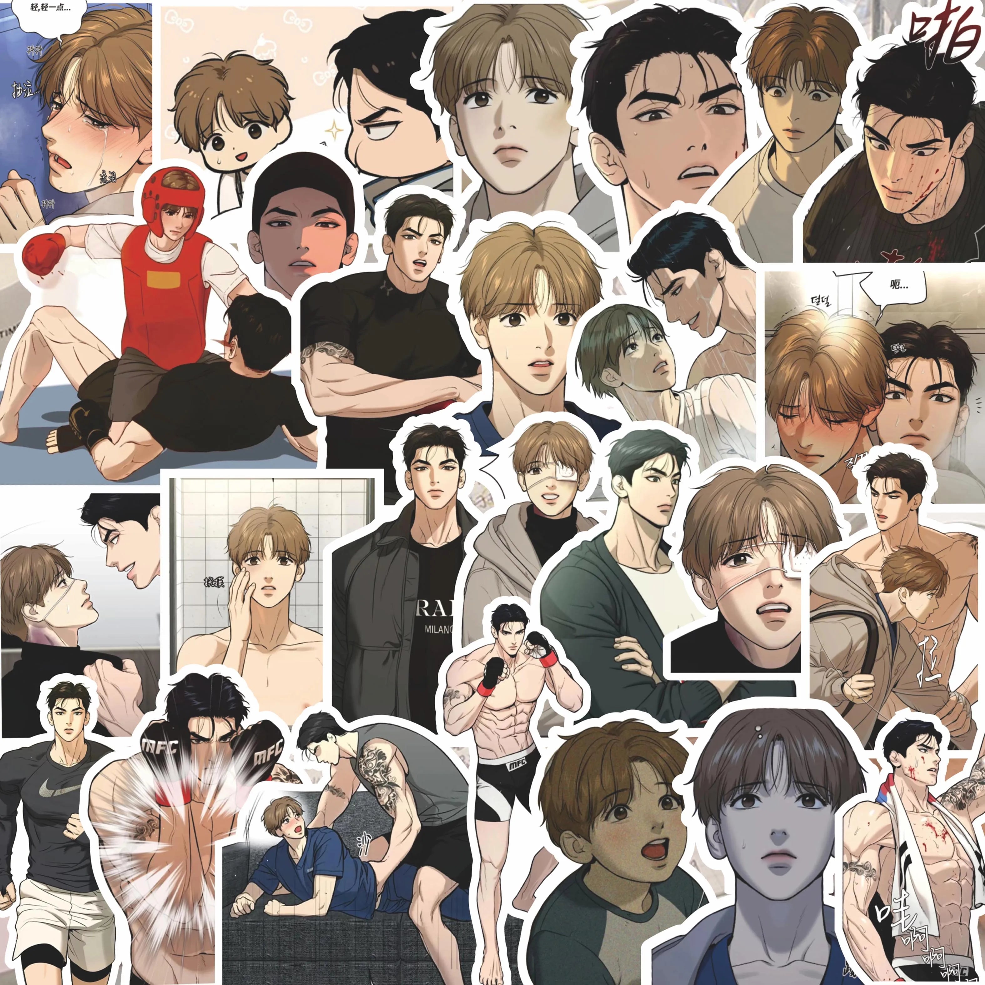65Pcs Curse Animation Sticker Pack | Graffiti Decal Set for Phone Case Water Cup Skat alternate view