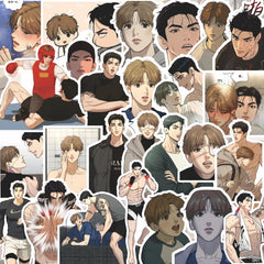 65Pcs Curse Animation Sticker Pack | Graffiti Decal Set for Phone Case Water Cup Skat alternate view