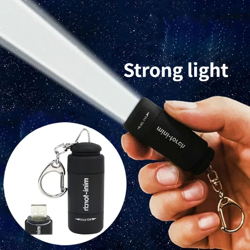 Flashlight Waterproof Outdoor Hiking Camping Mini FlashlightUSB Rechargeable LED Strong Light