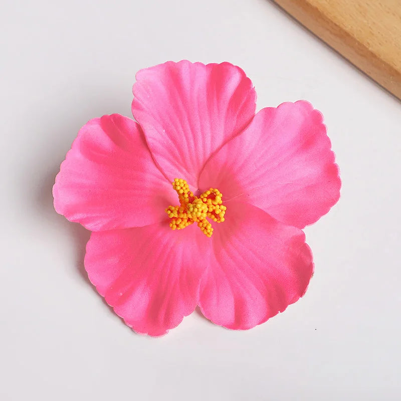 Hawaiian Flower Hair Clips for Summer | 2 or 5 Pack Tropical Hair Accessories lifestyle view