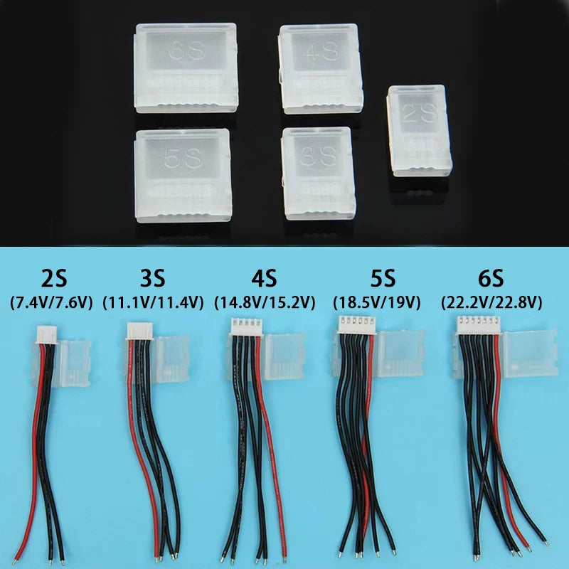 10/20pcs/lot 2S 3S 4S 5S 6S JST-XH Balanced Head Protection Balance Plug Savers AB Cl lifestyle view