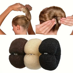 1pcs Hair Bun Maker Donut Magic Foam Sponge Styling Braiders Tools Headband Women Styling Tools Blac