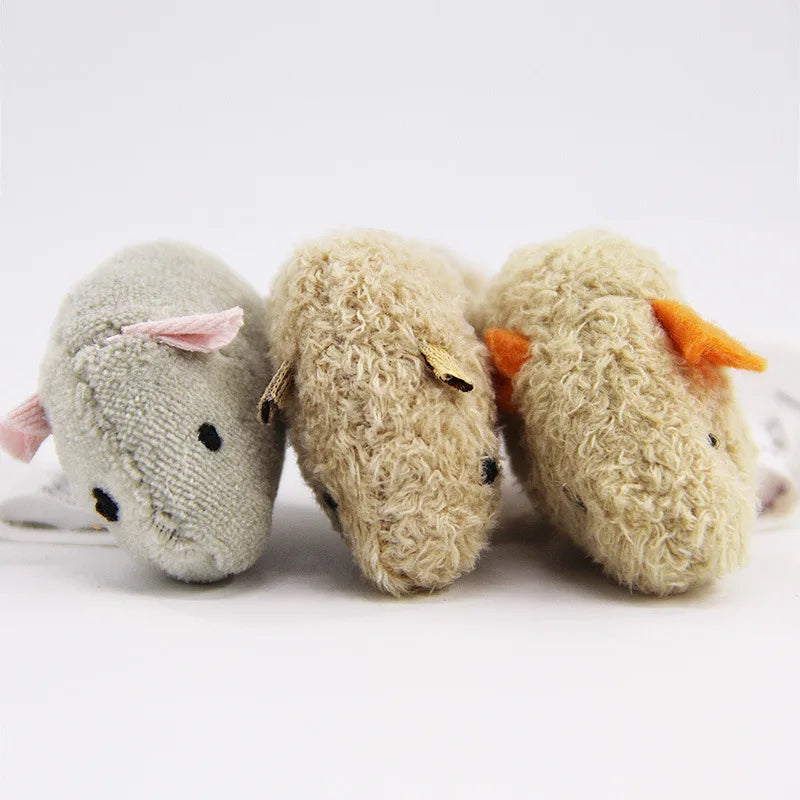 3Pcs New Plush Simulation Mouse Cat Toy Bite Resistance Plush Mouse Cat Scratch Interact detail view