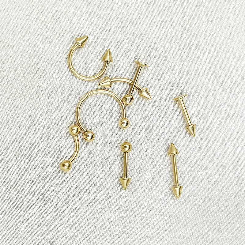 8PCS/Set Fashion Piercing Set Eyebrow Bar Lip Tongue Nose Pircing Stainless Steel Ear lifestyle view
