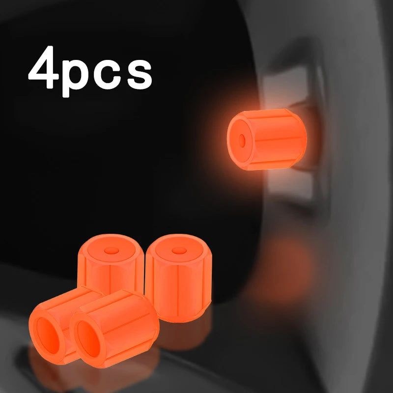 Luminous Tire Valve Caps Car Motorcycle 4/8/20 Pcs close-up view