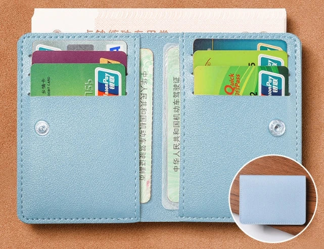 Classic PU Leather Slim Wallet | Unisex Card Holder and Coin Purse lifestyle view