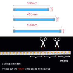 2pcs Car LED DRL Light Strip Dynamic Scan Flexible Waterproof 12V Universal | Daytime Ru detail view