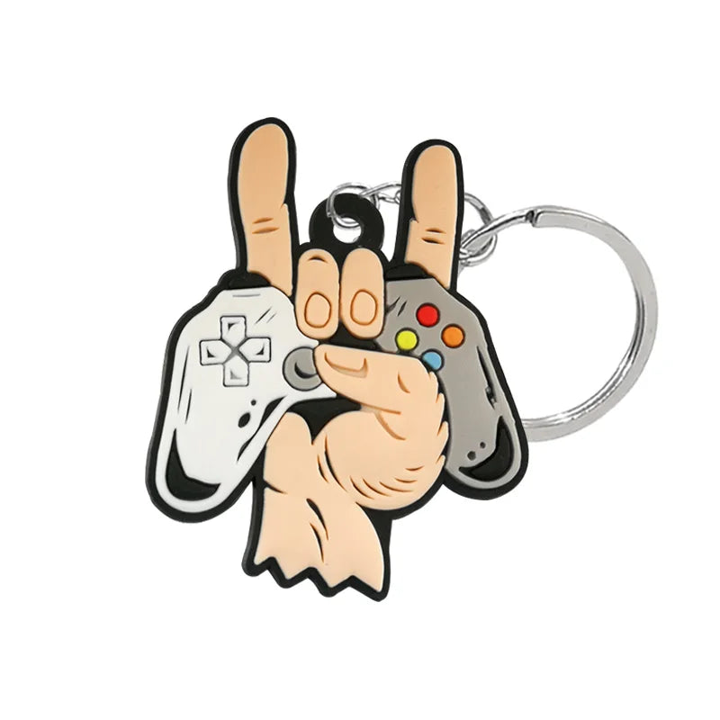 1PCS PVC new style Game Machine Keychain & Keyring Cute Gamepad Joystick Key Chain Ke alternate view