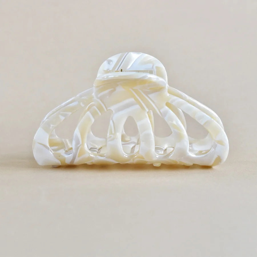 1PC Women's Acetate Hollow Claw Premium Hair Accessories Back Head Bun Shark Clip Non-Slip Hair Clip Holiday Gift Casual