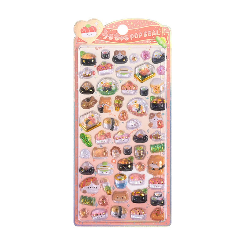 3D Food Stamping Seal Sticker | Japanese Anime Decorative Craft Stickers for Kids alternate view