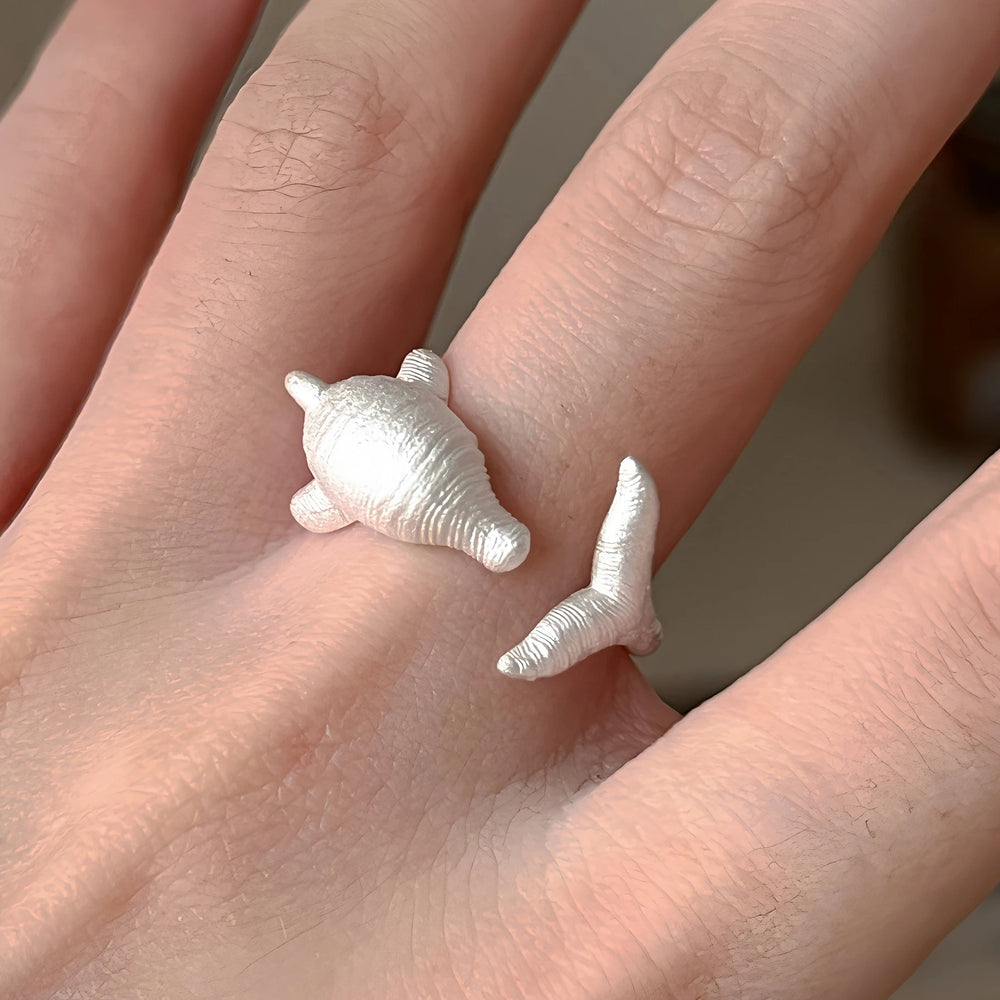 PANJBJ 925 Sterling Silver Frosting Geometry Ring for Women Wide Texture Versatile Ha alternate view