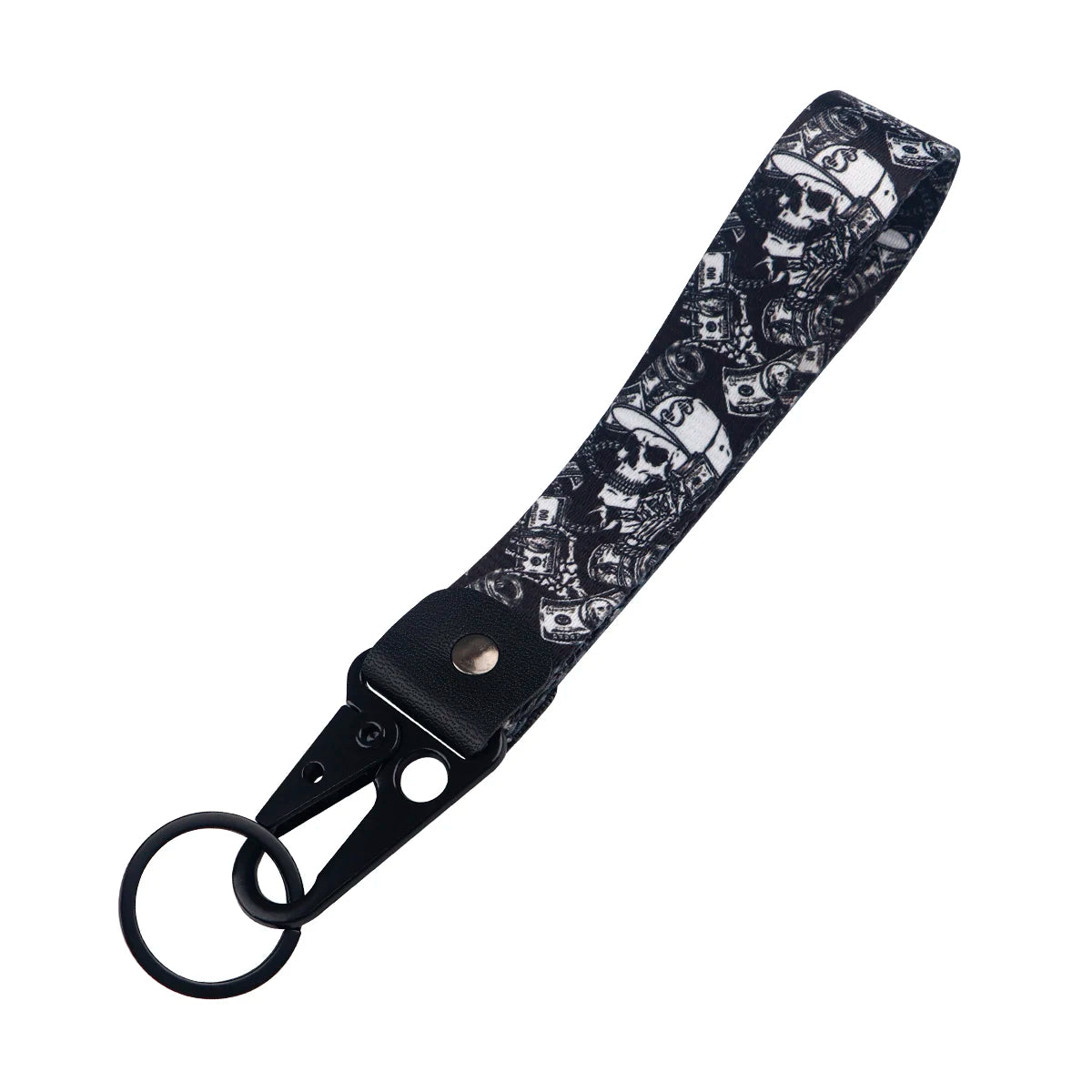 Skeleton Car Keychain | Scary Key Ring Jewelry for Men Women Motorcycle Lanyard Hallo alternate view
