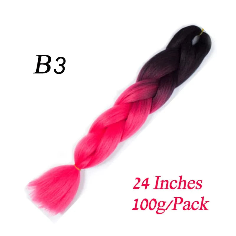 Lihui Pre Stretched Jumbo Braid Hair Extensions 24 inch | Kanekalon Synthetic Hair additional angle