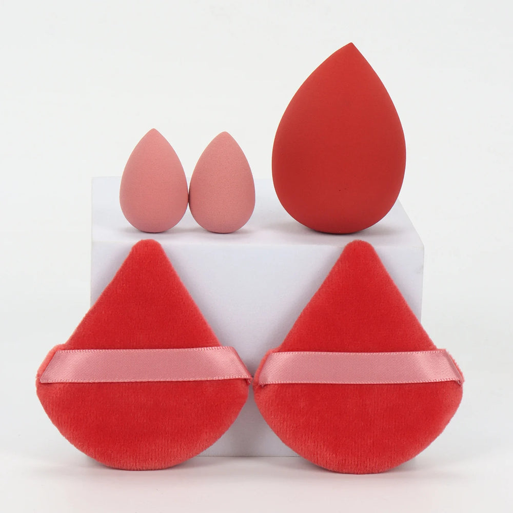 5Pcs Professional Makeup Sponge Set | Soft Polyurethane Foundation Blenders for Flawle close-up view