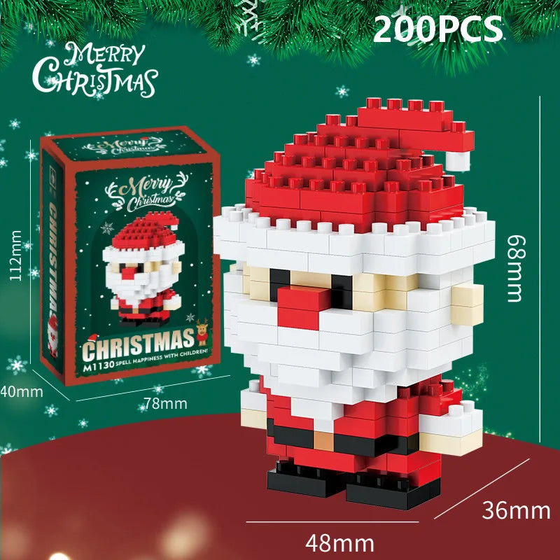 DIY Santa Reindeer Building Blocks | Christmas Domino Game Set lifestyle view