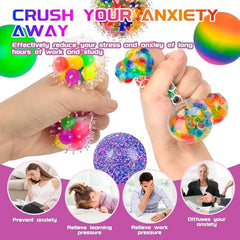 Mini Squishy Stress Balls Set | 6PCS Rainbow Sensory Squeeze Toys detail view