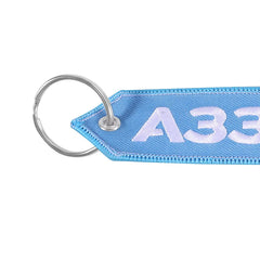 Airbus A330 NEO Keychain | Double-Sided Embroidery Aviation Gift detail view