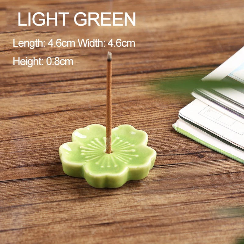 Ceramic Cherry Blossom Incense Holder | Aromatherapy Burner for Home & Office alternate view