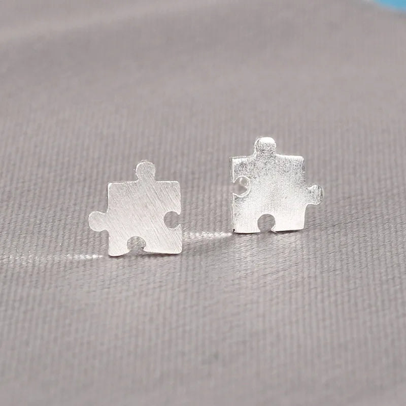 925 Silver Needles Lovely Mini Stud Earrings Women Cute Heart Star Moon Daisy Christm lifestyle view