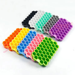 37 Grids Honeycomb Ice Cube Silicone Mold with Lid | Flexible Silicone Ice Tray for D alternate view
