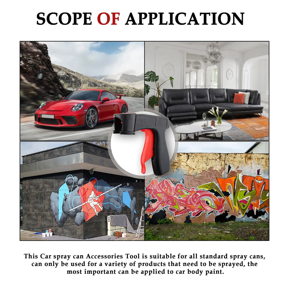 Car Spray Trigger Handle | Reusable Aerosol Can Adapter for DIY Painting additional angle