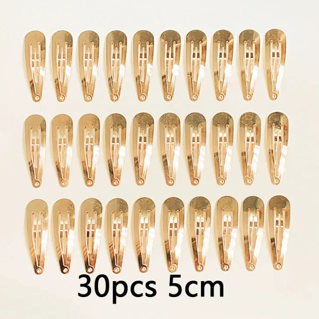 10/20/30PCS Women Basic Alloy Hairpin Silver Gold Waterdrop Shape Hair Clips Girls DIY H detail view