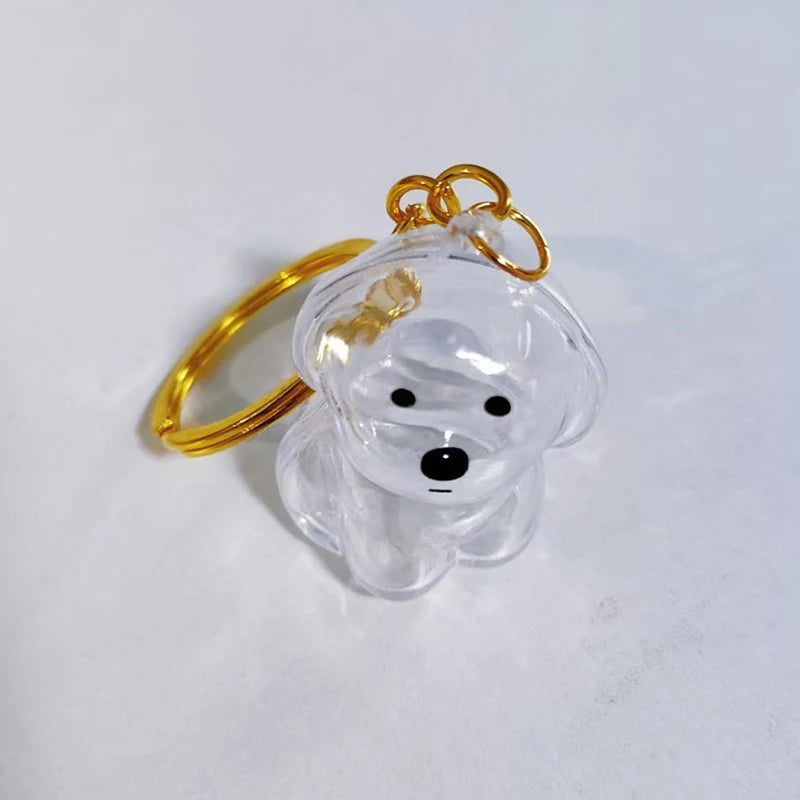 Hot Clear Puppy Hair Memorial Keepsake Capsule Pet's Dog Fur Container DIY Pendant Keych detail view