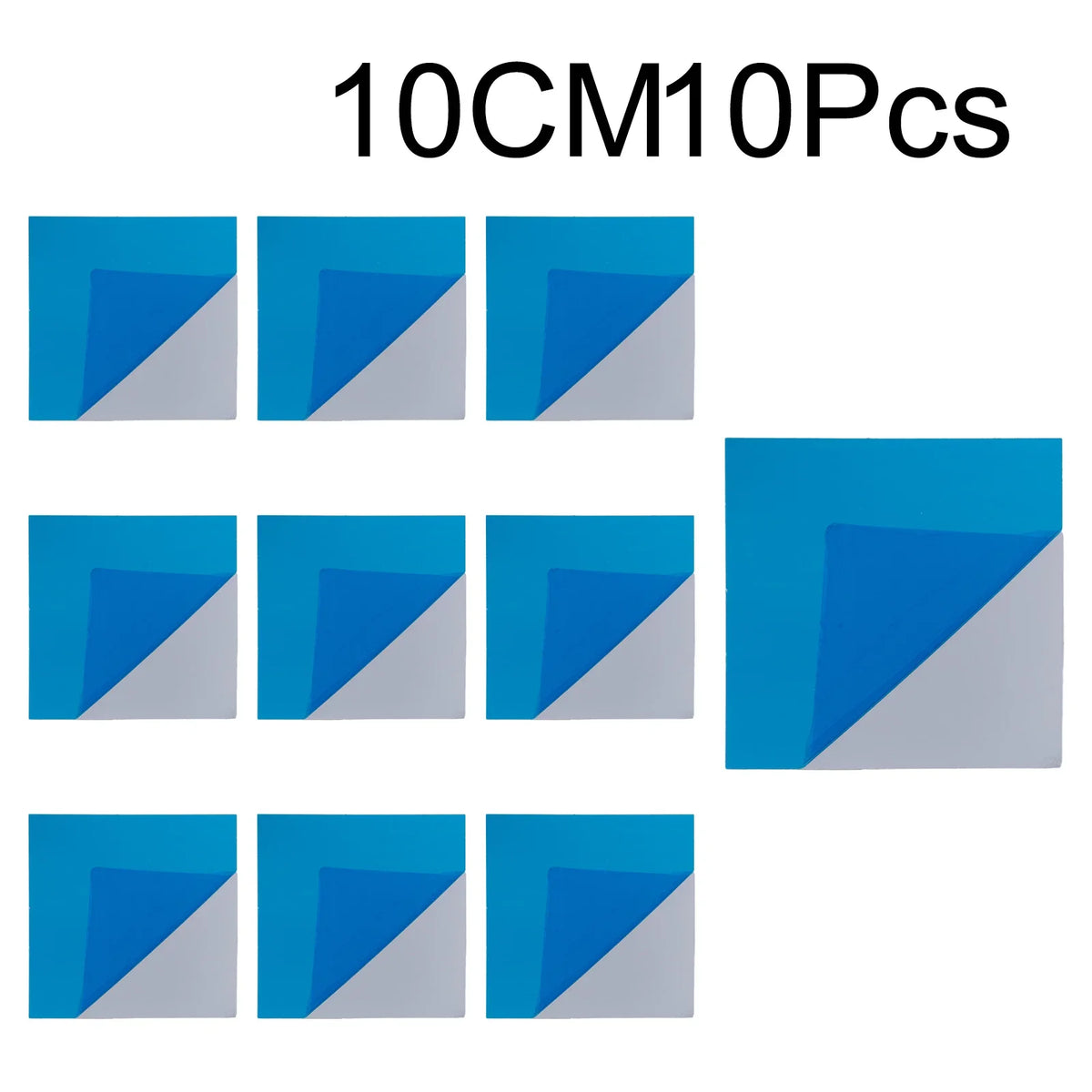 10Pcs 10CM Square Mirror Glass Tile Wall Stickers | Self Adhesive Acrylic Mosaic Home alternate view