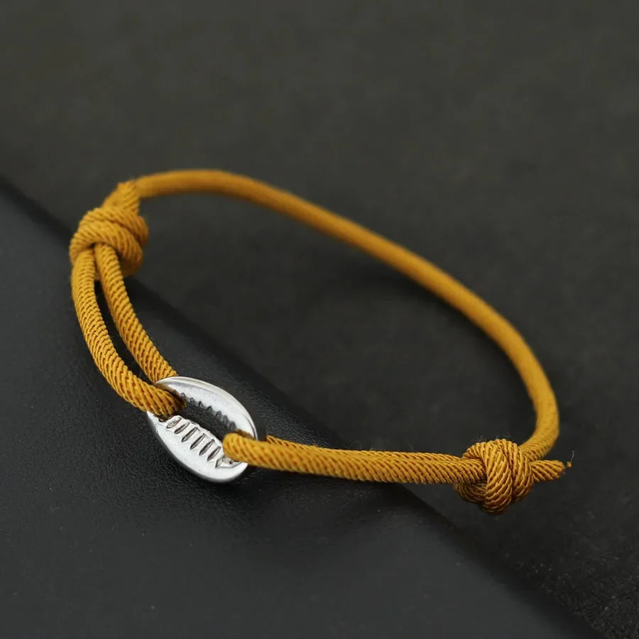 Handwoven Rope Macrame Bracelet for Men | Adjustable Shell Beach Surfer Bracelet lifestyle view
