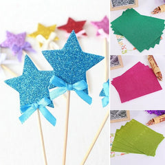 10pcs Glitter EVA Foam Paper Sheets | Soft Sponge Touch Craft Paper for Kids DIY detail view