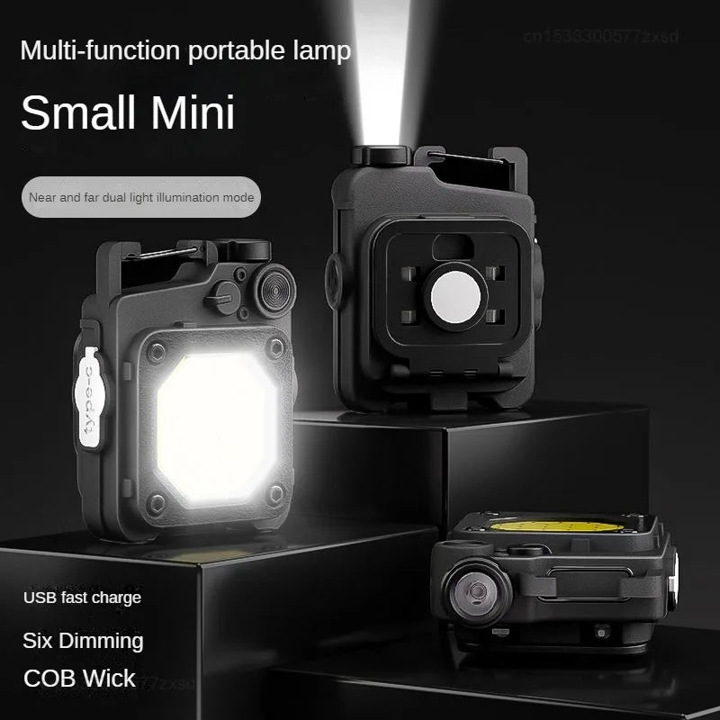 SMILING SHARK Flashlight Magnetic Clothe Clip Running Light | Outdoor Strong LED Camping detail view
