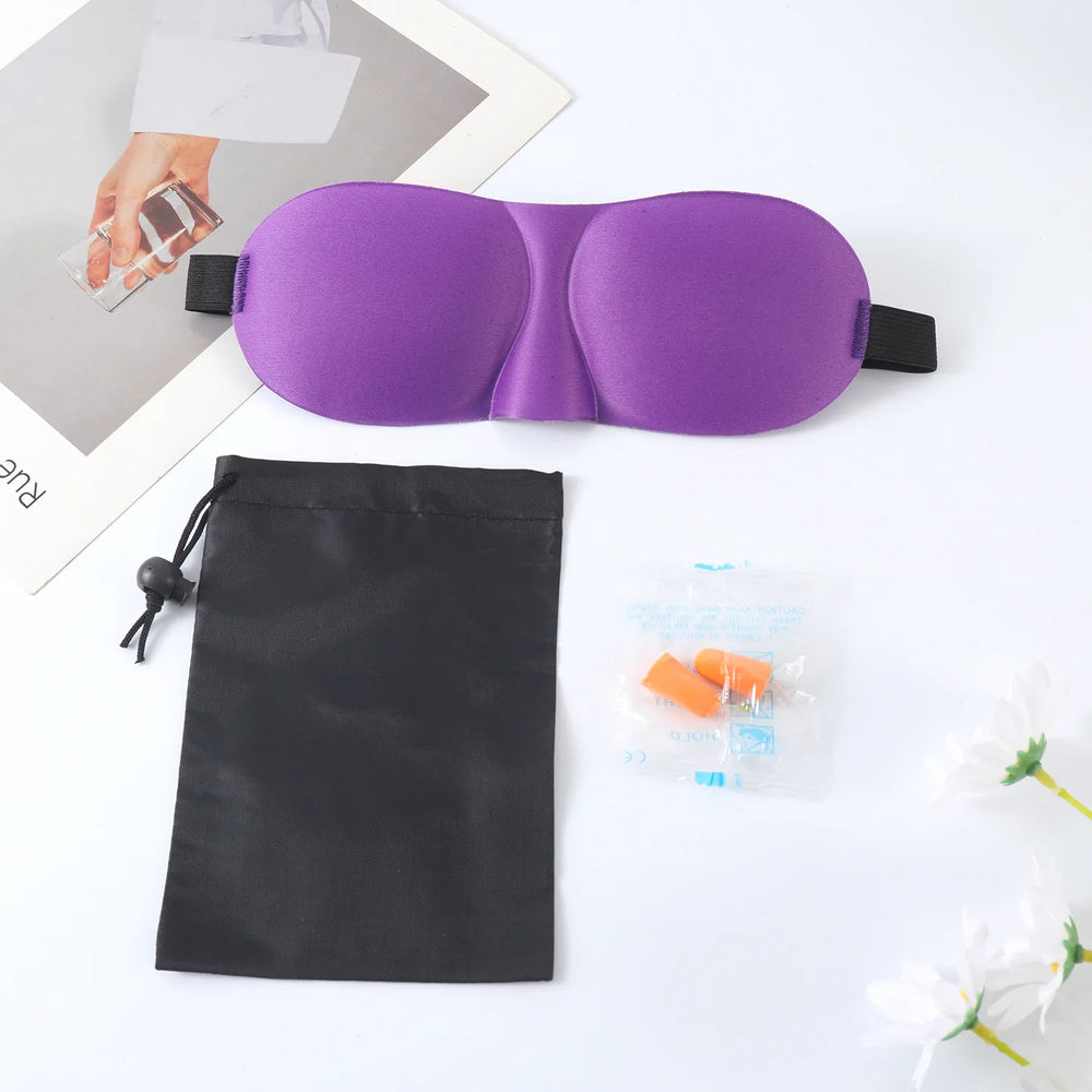 3D Sleep Mask for Travel and Nap | Lightweight Eye Cover with Storage Bag and Earplug lifestyle view