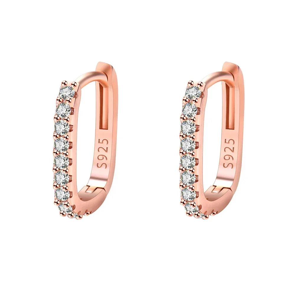 Original designer 925 Sterling Silver Elegant Crystal Jewelry Fashion Zircon Circle additional angle