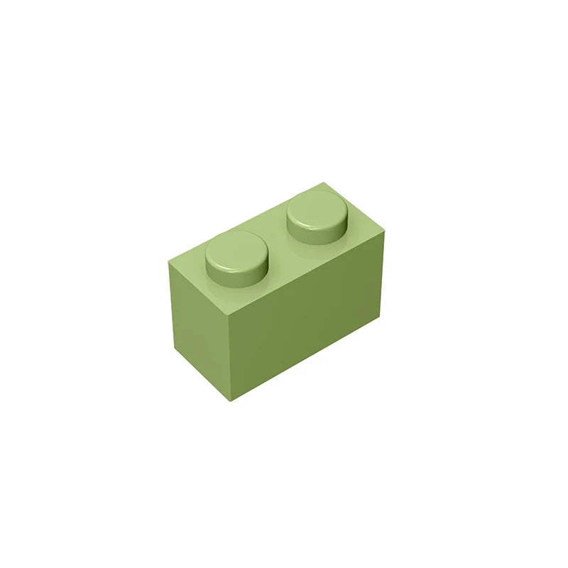 Educational Assemblage Gobricks Brick 1 x 2 without Bottom Tube | Compatible with Lego close-up view