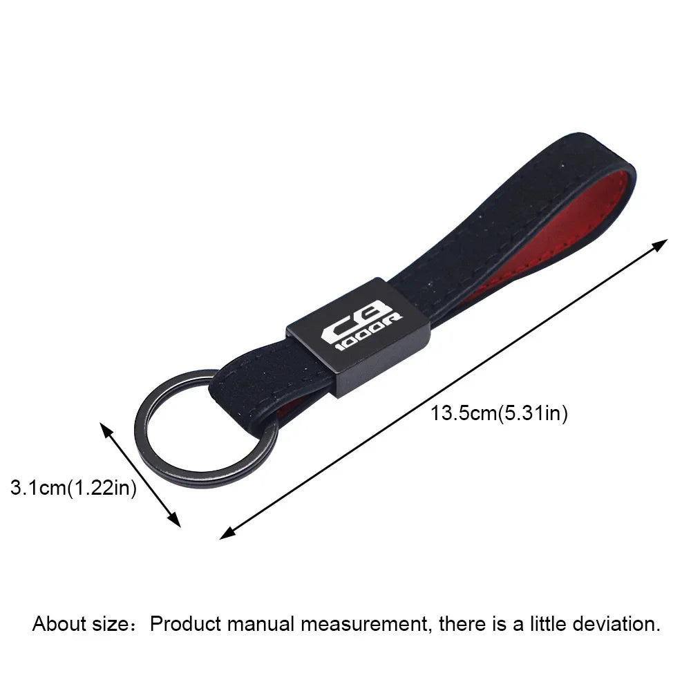 Motorcycle Leather Keychain for Honda CB500F CB500X CB650F CB650R CB750 CB1000R CB110 lifestyle view