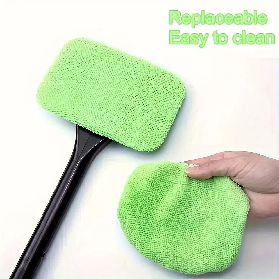 Car Windshield Cleaning Brush Kit with Microfiber Bonnet lifestyle view
