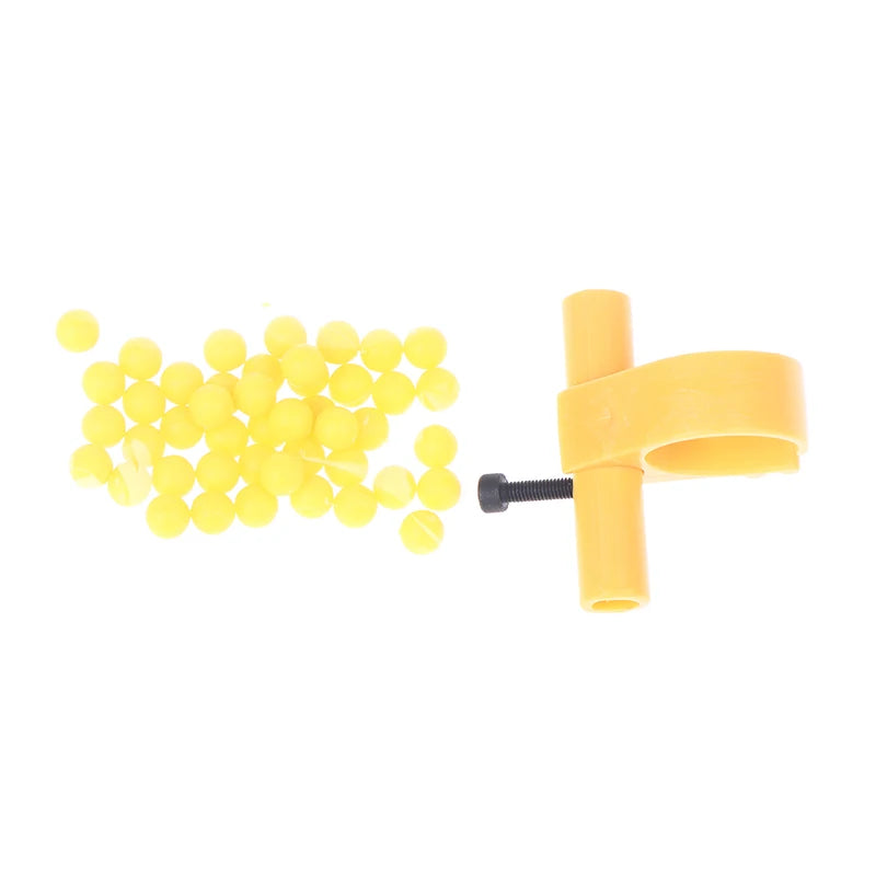 {MX} Fingertip Decompression Ring W/ 48 Pcs Plastic Marbles Game Toy Launcher Model Keyc detail view