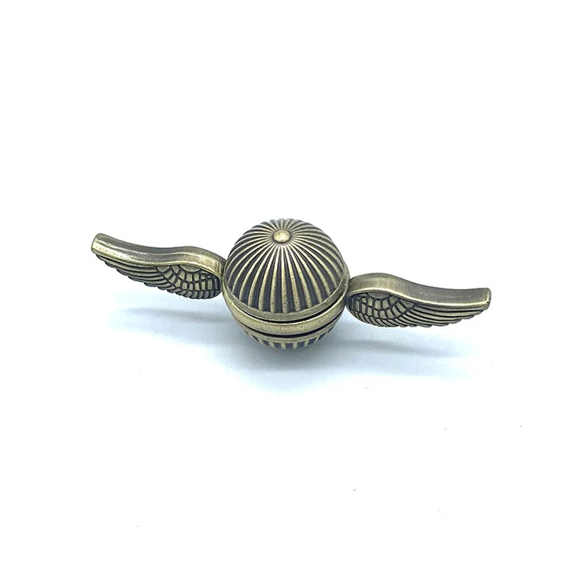 Fingertip Spinning Gyroscope Fidget Spinner | Metal Anti Stress Desk Toy for Adults an close-up view