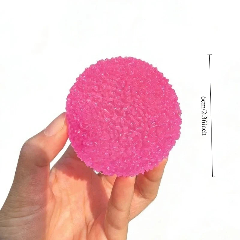 Squishy Ice Ball Maltose Fidgets Toy Super Soft Pink Mochi Slow-rebound Squeeze Toy additional angle