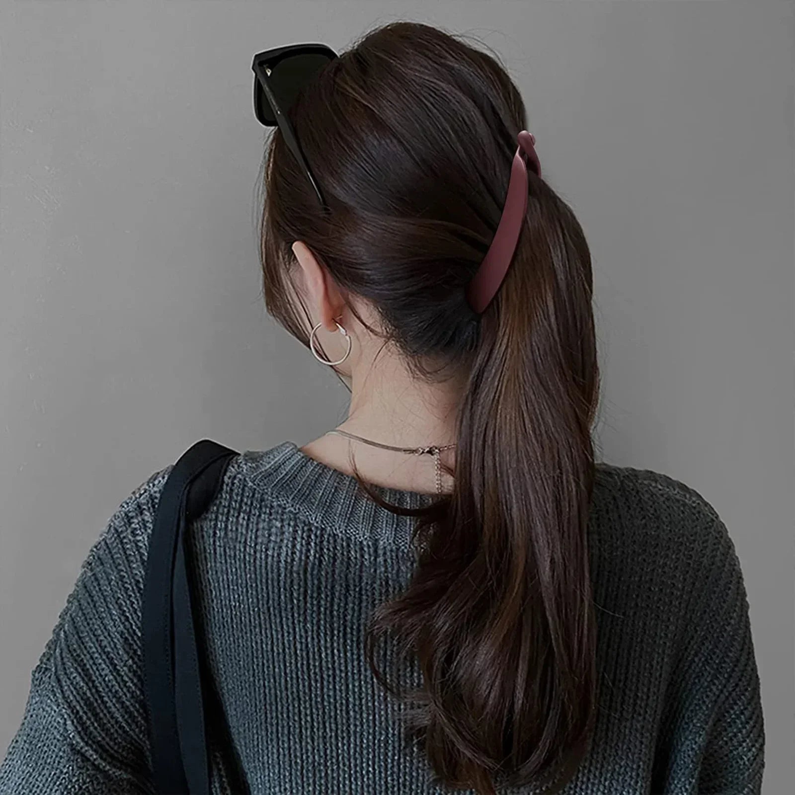 Solid Color Frosted Banana Clip Fashion Banana Ponytail Holder Korean Style Hair Clip Hairpins Barrettes Women Hair Accessories