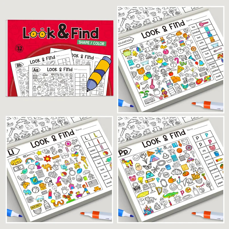 Children's Hidden Object Coloring Book Kids Find Items Coloring & Drawing Book Educ additional angle