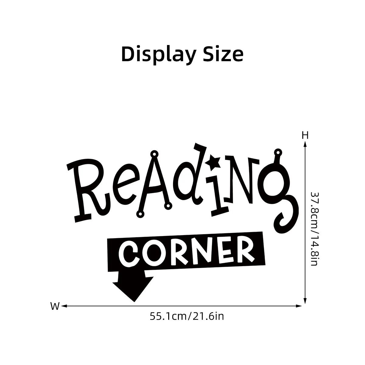 Wall Stickers for Living Room Bedroom | Creative Black Heart Book World Ladder Tree Wall detail view