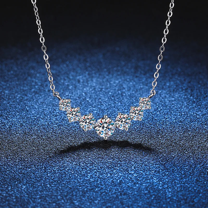 925 Sterling Silver Necklace Pendant 5A Zircon Fashion for Women Wedding Jewelry En additional angle