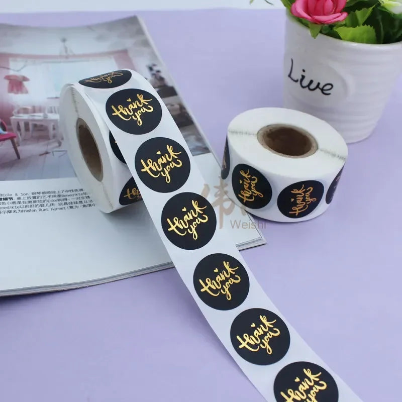 500pcs handmade with Love Stickers Baking label wedding sticker party label decoratio lifestyle view