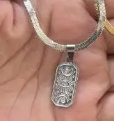40cm+5 Exquisite stainless steel OX Moon Necklace Half Moon Blade Chain Necklaces Gold P detail view