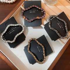 4 PCS Rhinestones BB Clip Side Bangs Synthetic Hair Accessories Hollow out Design Hair S detail view